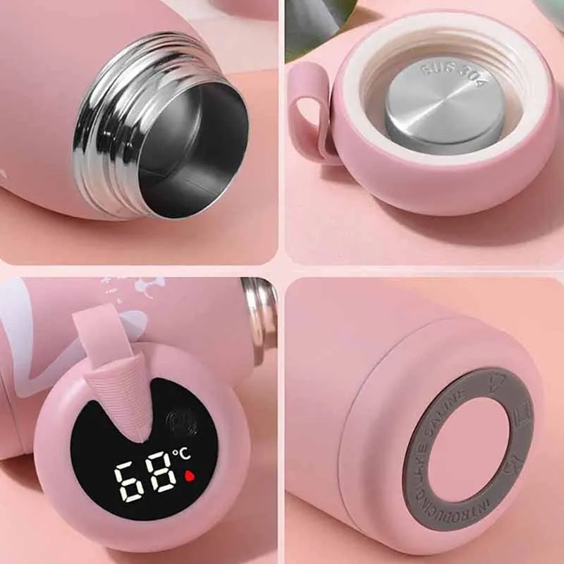 Bunny LED Display Thermos Vacuum Flasks