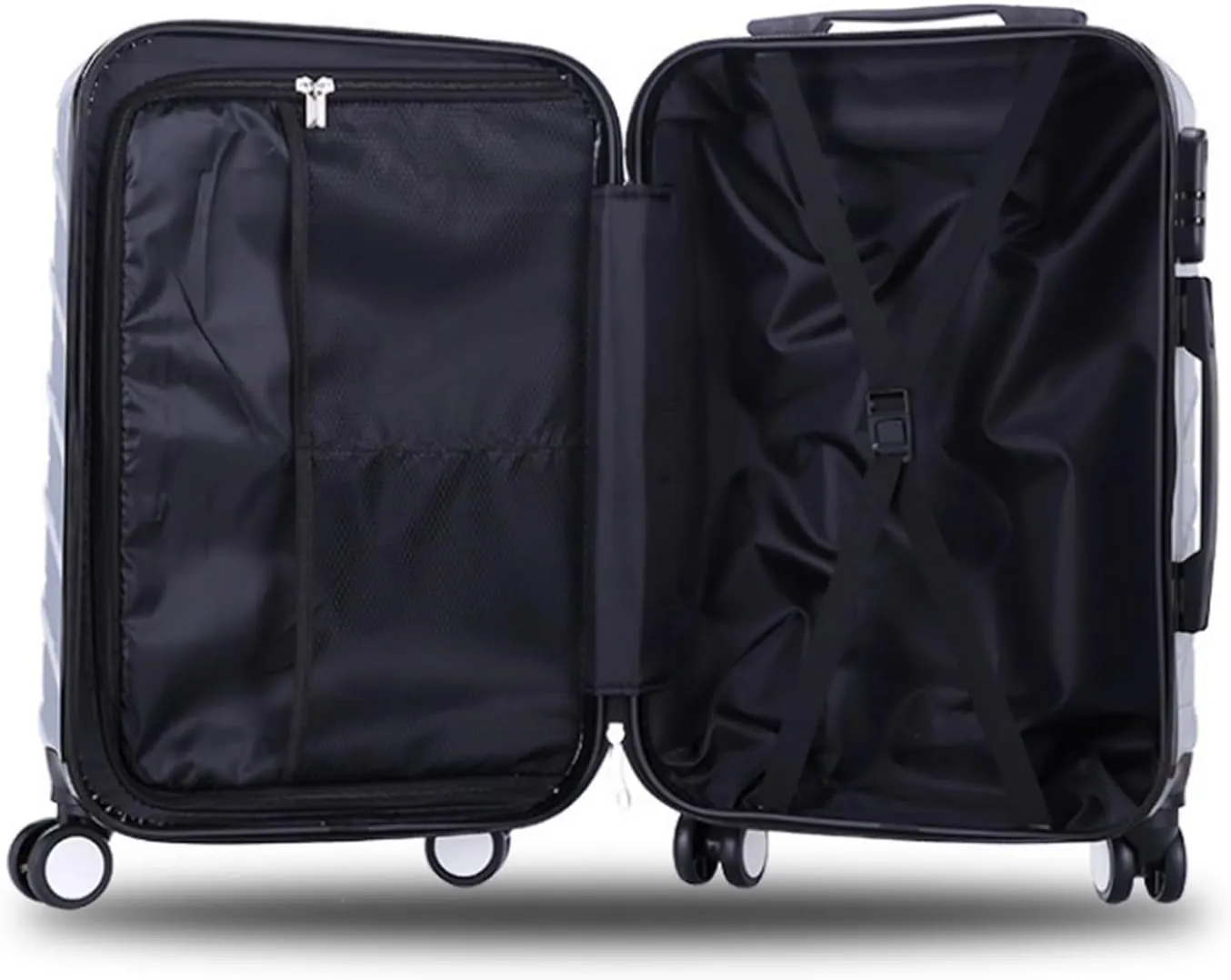 Carry-on Suitcase Luggage Carry On Luggage with Spinner Wheels Luggage Travel Suitcase Hardshell Lightweight Carry-on Suitcases Carry On Luggages,Sliver-24inch (Sliver 20inch)