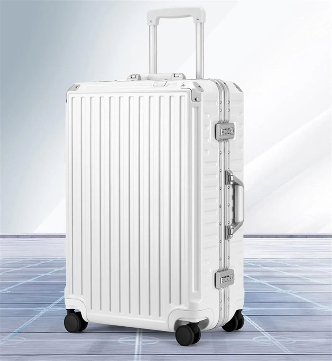 Carry-on Suitcase Luggage Hard Shell Checked Luggage With Aluminum FrameNo Zipper Suitcase With Spinner Wheels Carry-on Suitcases Carry On Luggages (Color : D, Size : 20in)