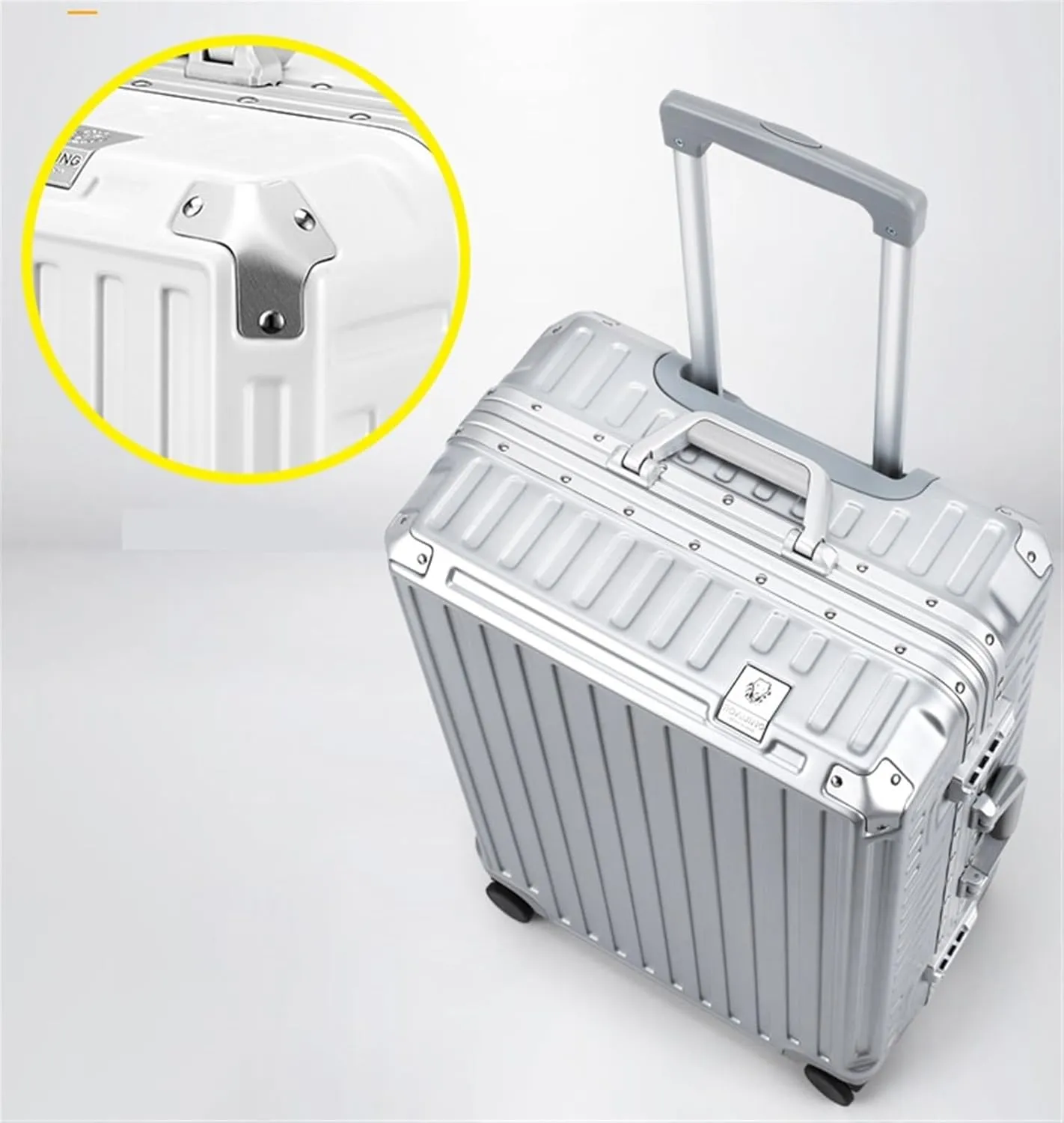 Carry-on Suitcase Luggage Hard Shell Checked Luggage With Aluminum FrameNo Zipper Suitcase With Spinner Wheels Carry-on Suitcases Carry On Luggages (Color : D, Size : 20in)