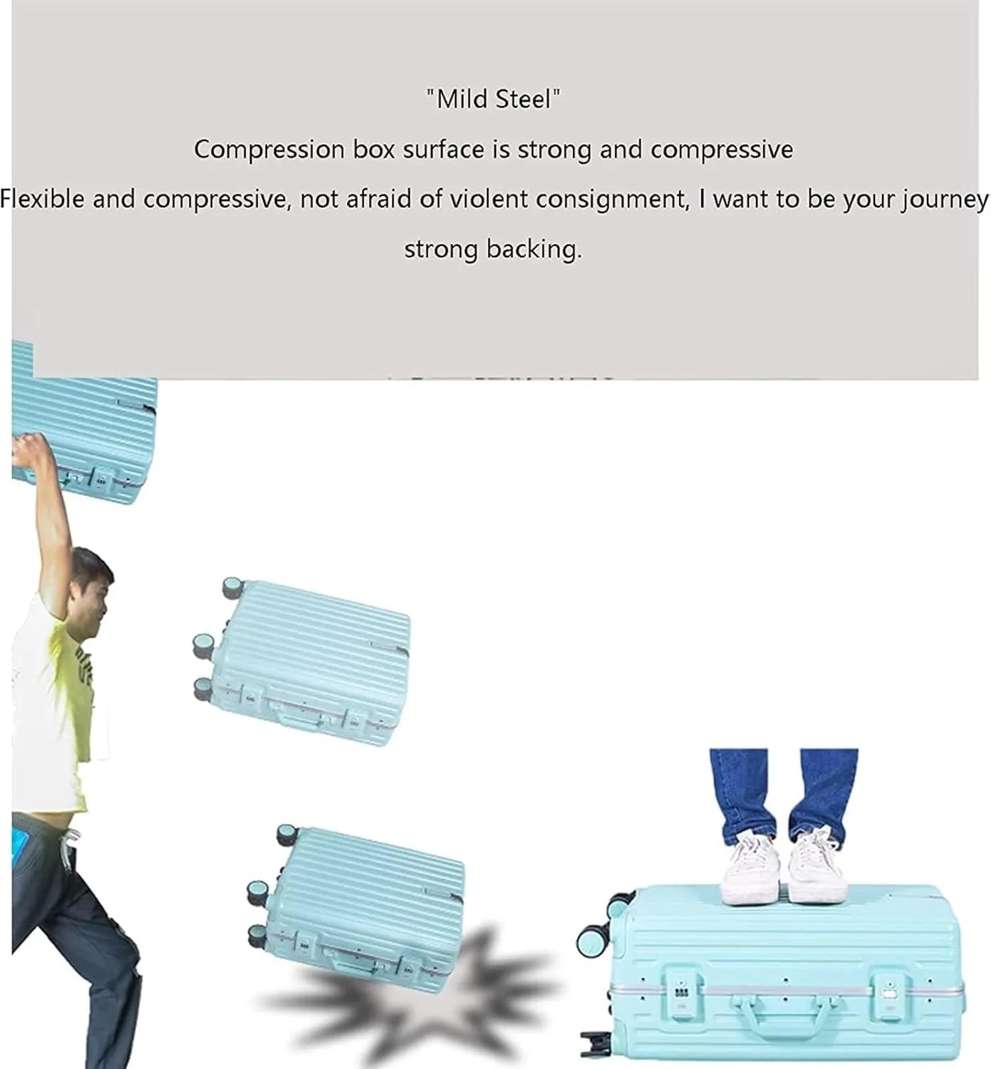Carry-on Suitcase Luggage Lightweight and Tough Cabin Suitcase Lightweight Carry-on Hand Luggage 4 Spinner Carry-on Suitcases Carry On Luggages,Roze-20 inches