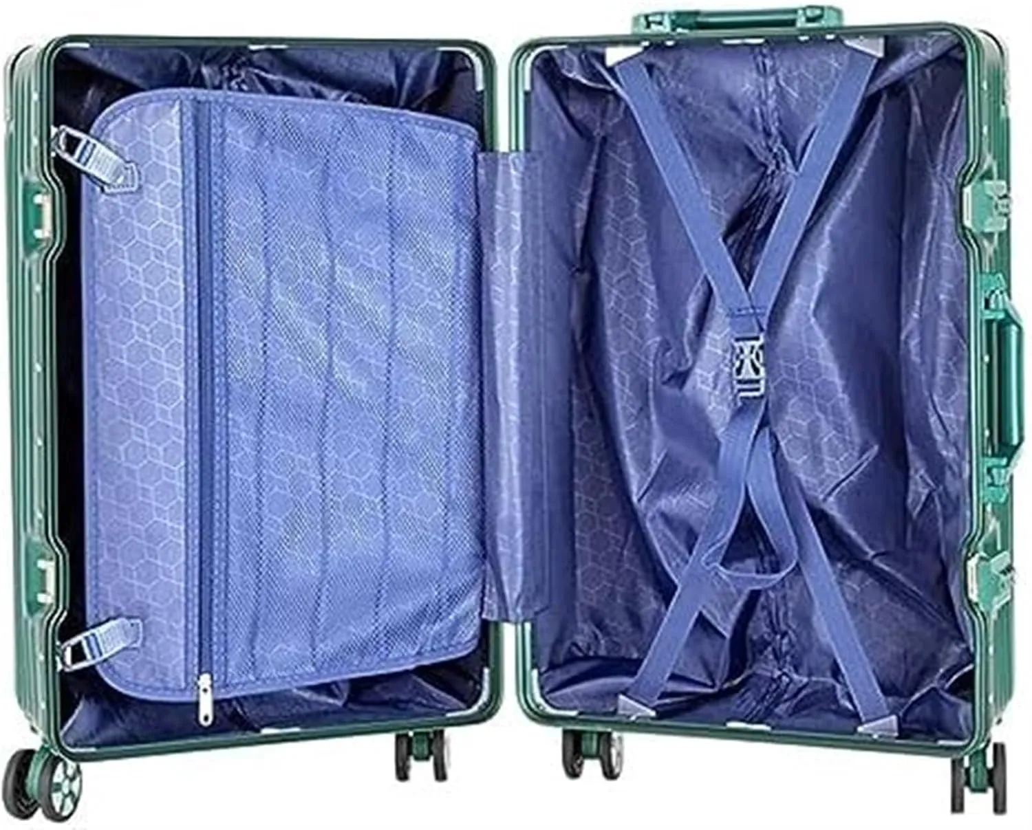 Carry-on Suitcase Luggage Lightweight Luggage,Spinner Double Wheel  Hardshell Suitcases for Travel Suitcase Carry-on Suitcases Carry On Luggages,Black-24inch (Grn 20inch)