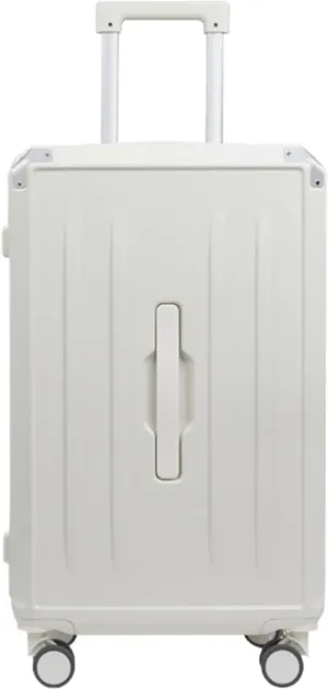 Carry-on Suitcase Luggage Luggage For Women Suitcsases With Cup Holder USB Spinner Wheels Hardside Luggage With Lock Carry-on Suitcases Carry On Luggages (Color : White, Size : 20in)