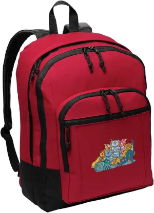 Cats Backpack MEDIUM CLASSIC Style With Laptop Sleeve
