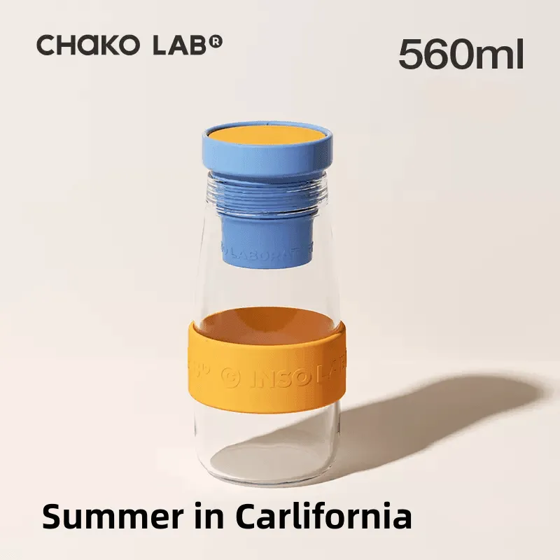 Chakolab Milk cup glass tea water separation cup 560ml