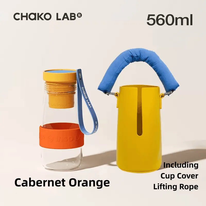 Chakolab Milk cup glass tea water separation cup 560ml