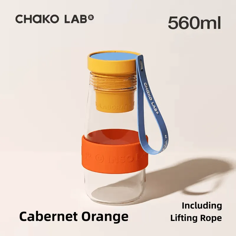 Chakolab Milk cup glass tea water separation cup 560ml