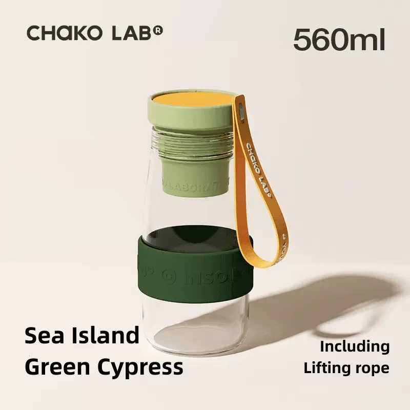 Chakolab Milk cup glass tea water separation cup 560ml
