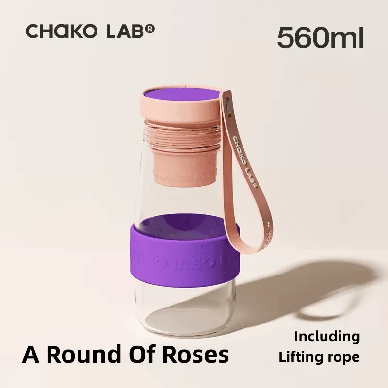 Chakolab Milk cup glass tea water separation cup 560ml