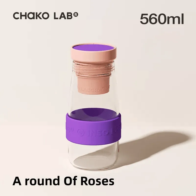 Chakolab Milk cup glass tea water separation cup 560ml