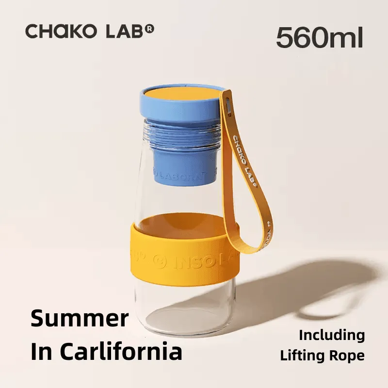 Chakolab Milk cup glass tea water separation cup 560ml