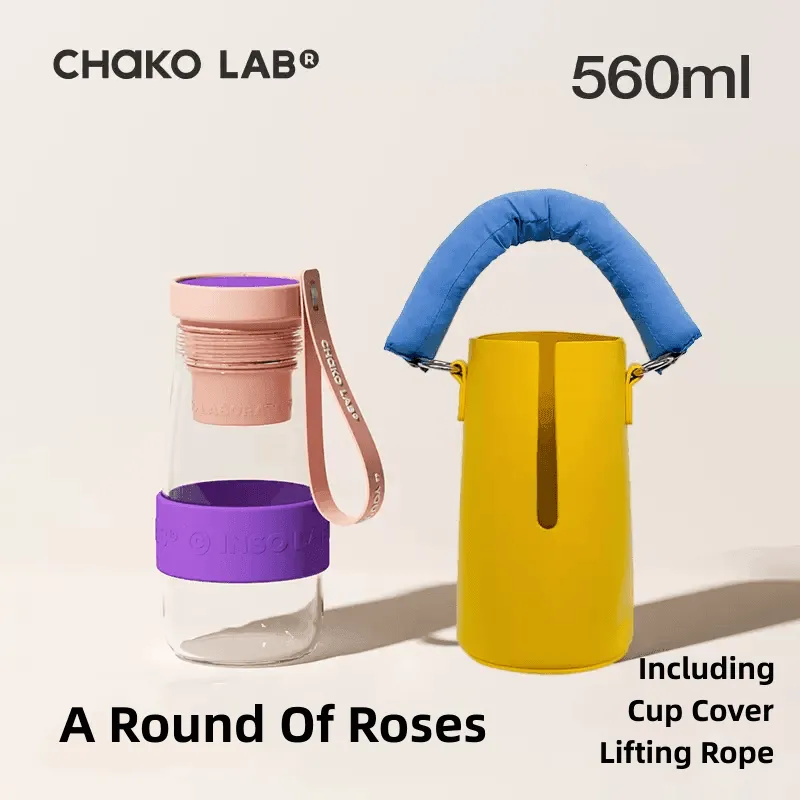 Chakolab Milk cup glass tea water separation cup 560ml
