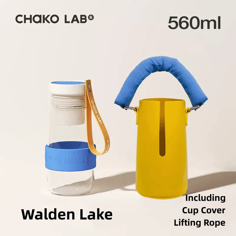 Chakolab Milk cup glass tea water separation cup 560ml