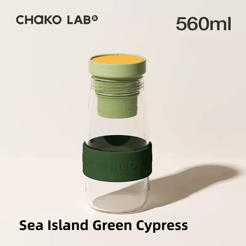 Chakolab Milk cup glass tea water separation cup 560ml