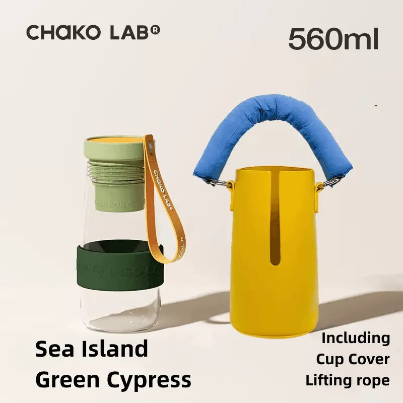 Chakolab Milk cup glass tea water separation cup 560ml