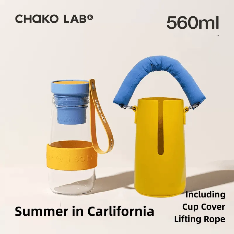 Chakolab Milk cup glass tea water separation cup 560ml