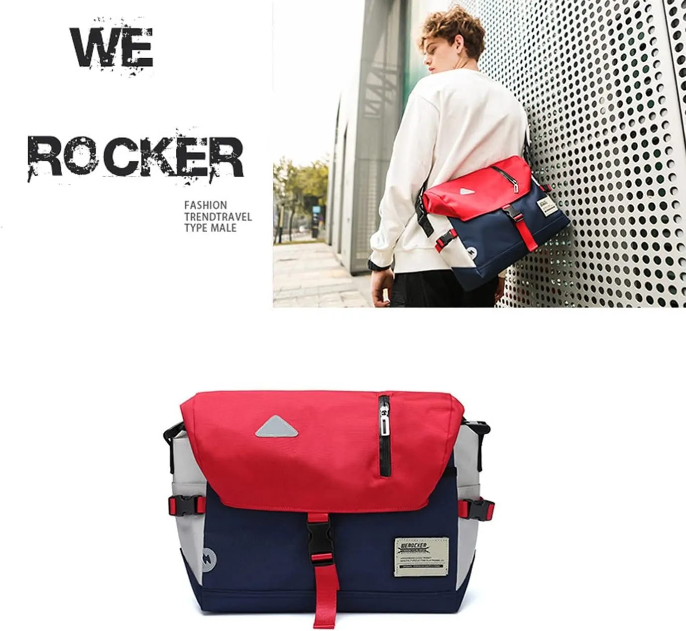 Classic Messenger Bag-Durable,Water-Resistant Small Messenger Laptop Bag for Men Women Crossbody Bike Satchel Message