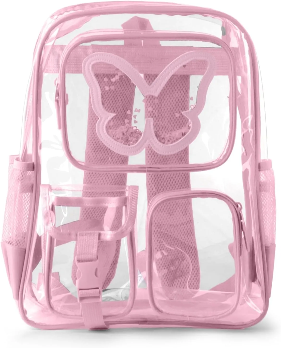 Clear Backpack - Durable Large Transparent Bag for Teen Girls, School, Sports, Travel - Stadium Approved