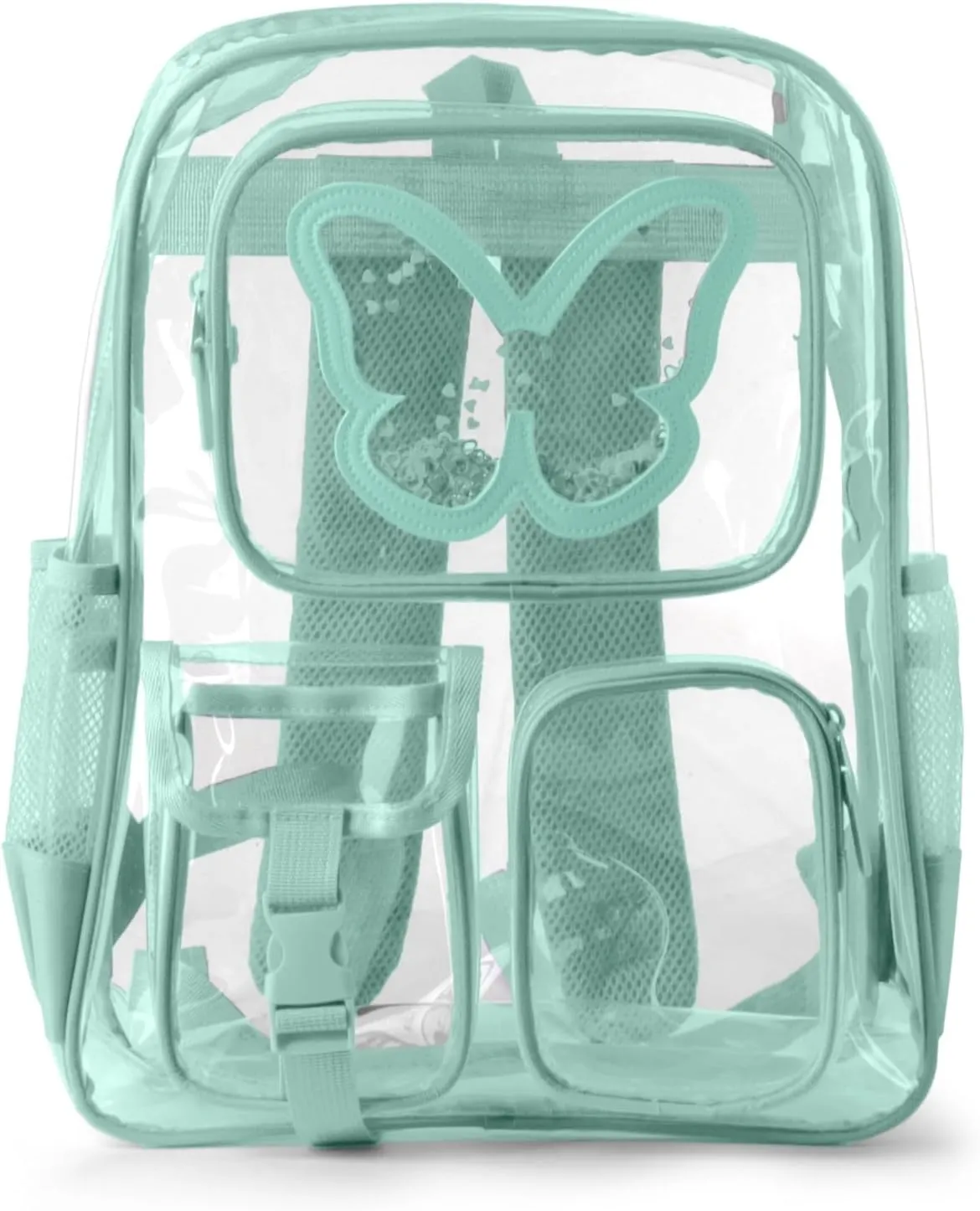 Clear Backpack - Durable Large Transparent Bag for Teen Girls, School, Sports, Travel - Stadium Approved