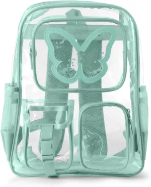 Clear Backpack - Durable Large Transparent Bag for Teen Girls, School, Sports, Travel - Stadium Approved