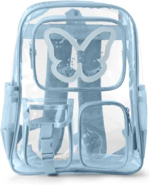 Clear Backpack - Durable Large Transparent Bag for Teen Girls, School, Sports, Travel - Stadium Approved