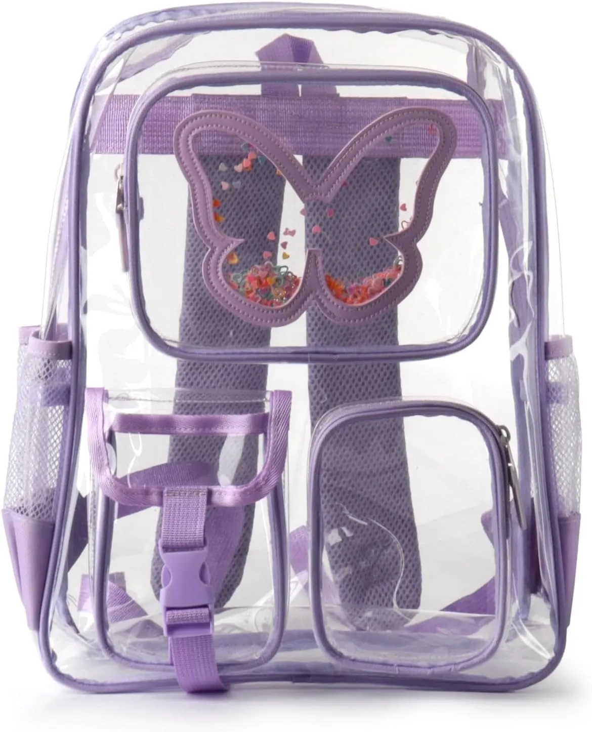Clear Backpack - Durable Large Transparent Bag for Teen Girls, School, Sports, Travel - Stadium Approved