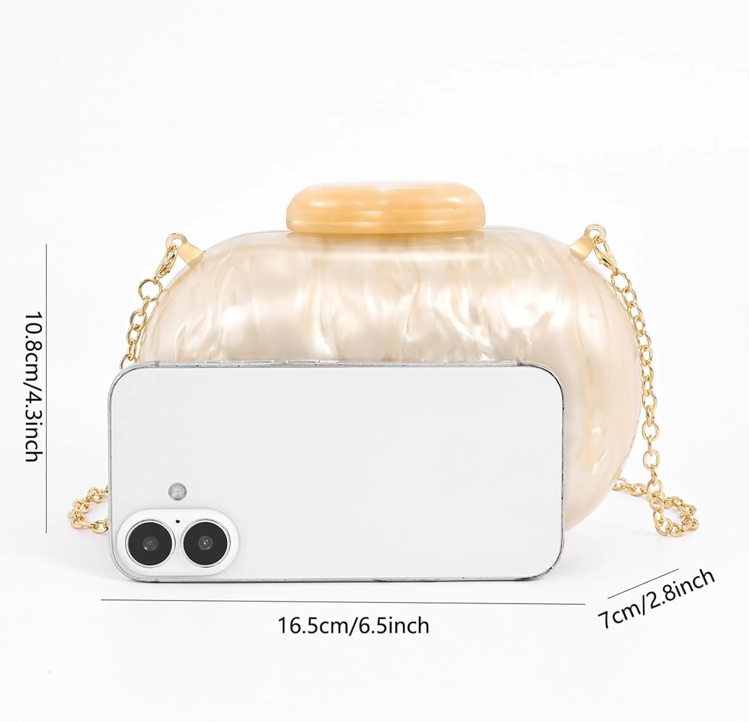 Clutch Purse For Women, Acrylic Handbags Elegant Seashell Crossbody Bags Wedding Shoulder Evening Bag Cute Purses