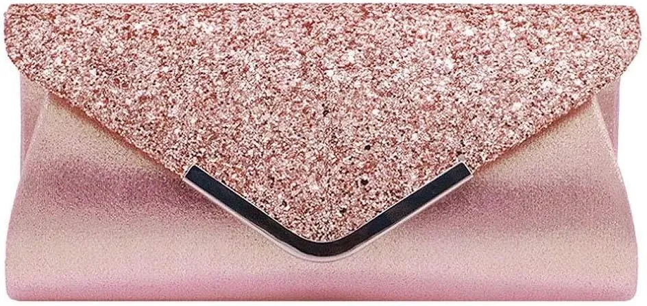 Clutch Purse Handbags for Wedding Party Prom Women Shiny Evening Chain Glitter Sequined Shoulder Handbag
