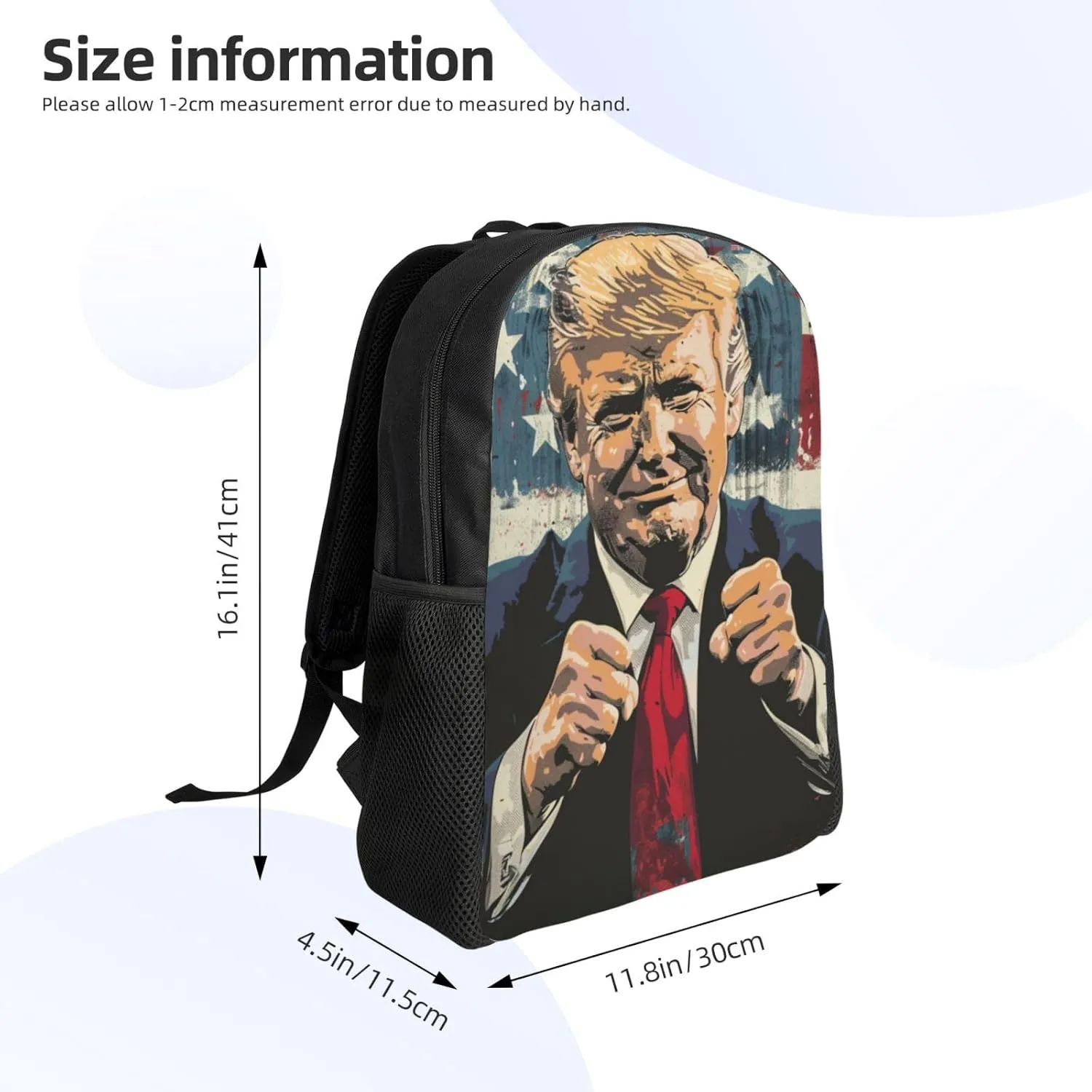 Come On Trump Backpack Waterproof Anti Theft Durable Light Laptop Bag Backpacks For Women Men Travel Gym Backpack