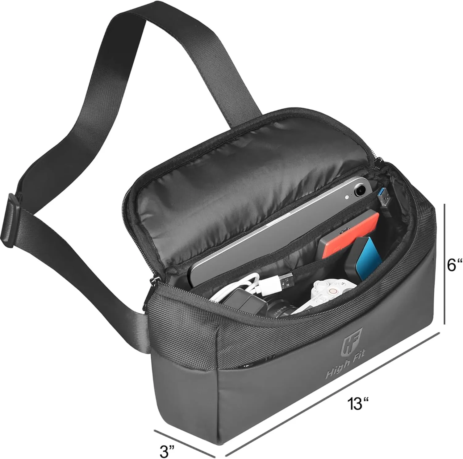 Compact EDC Sling Bag, Minimalist Crossbody Bag Men,Small Cross Body Bag for Men and Women,Water-resistant Lightweight Chest Shoulder backpack/Bag for Travel, Work, Sport