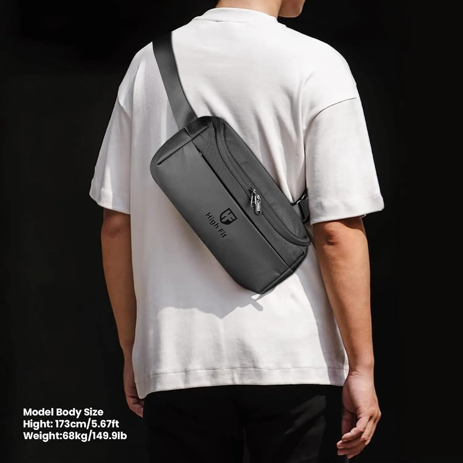 Compact EDC Sling Bag, Minimalist Crossbody Bag Men,Small Cross Body Bag for Men and Women,Water-resistant Lightweight Chest Shoulder backpack/Bag for Travel, Work, Sport