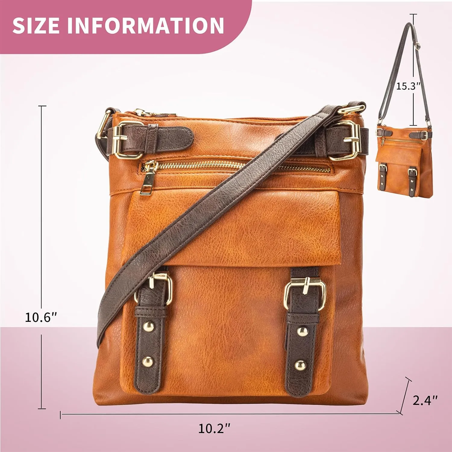Crossbody Bags for Women Trendy Soft Vegan Leather medium Purses Cross Body Multi Pocket Shoulder bags Handbags