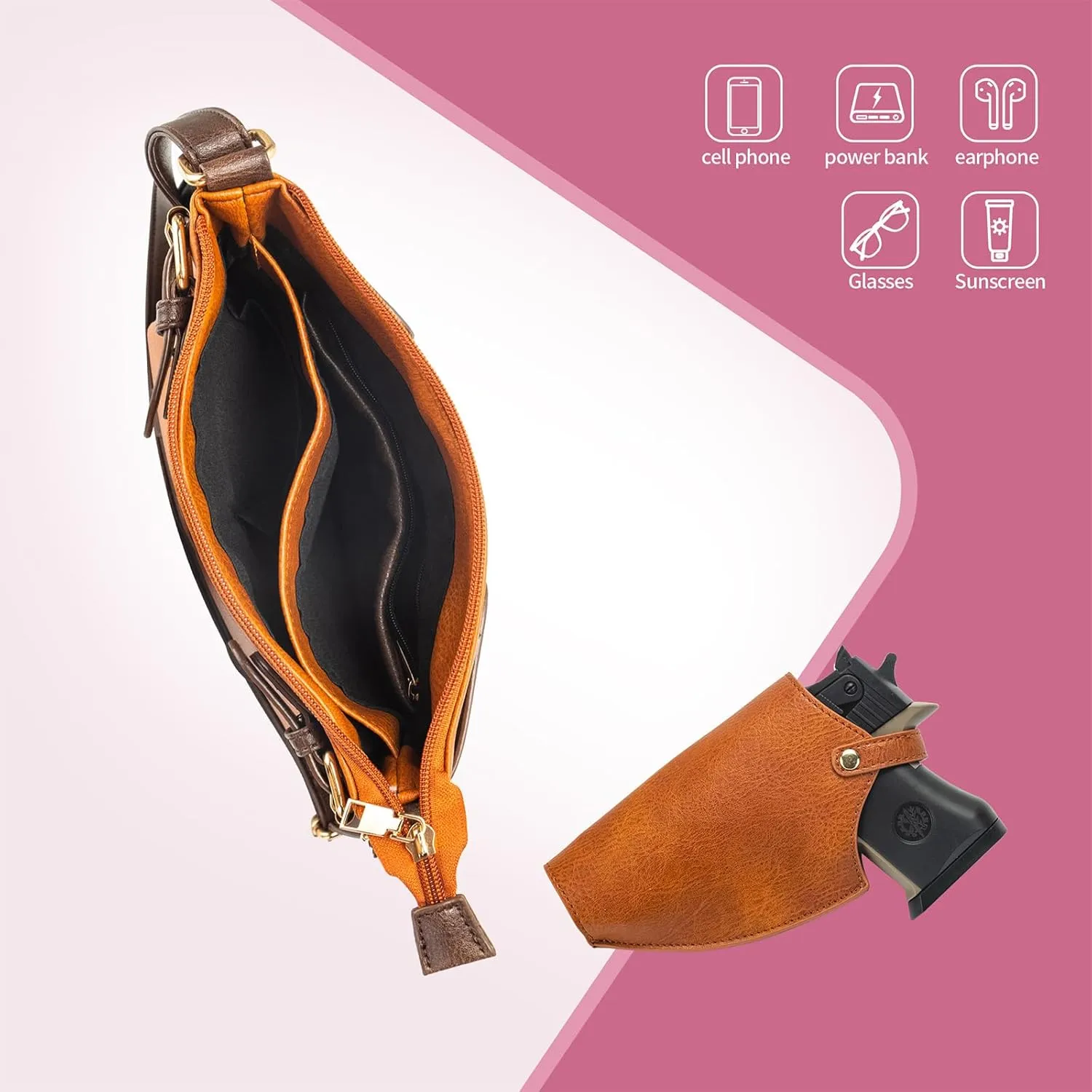 Crossbody Bags for Women Trendy Soft Vegan Leather medium Purses Cross Body Multi Pocket Shoulder bags Handbags