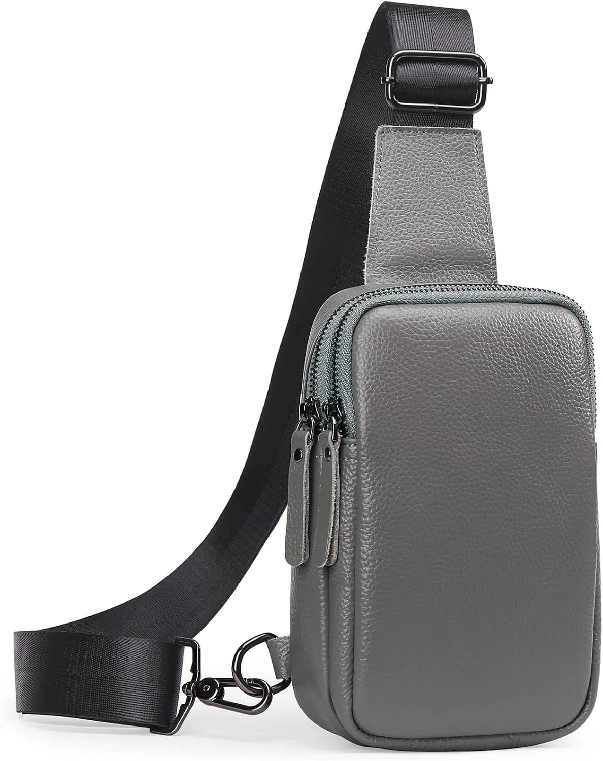 Crossbody Sling Bags Genuine Leather Fanny Pack Cross Body Chest Bag Purse for Women Girls