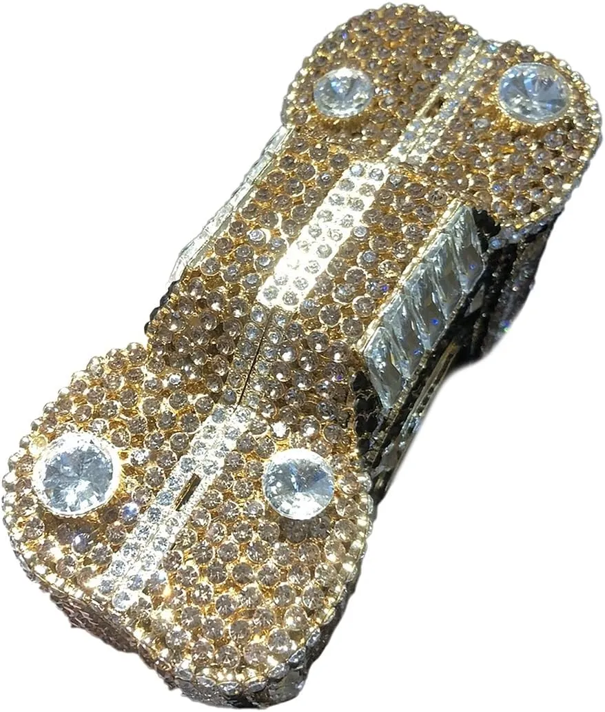 Crystal Camera Shaped Evening Bag for Women Handmade Clutch Rhinestone Purse Handbag for Formal Party Cocktail