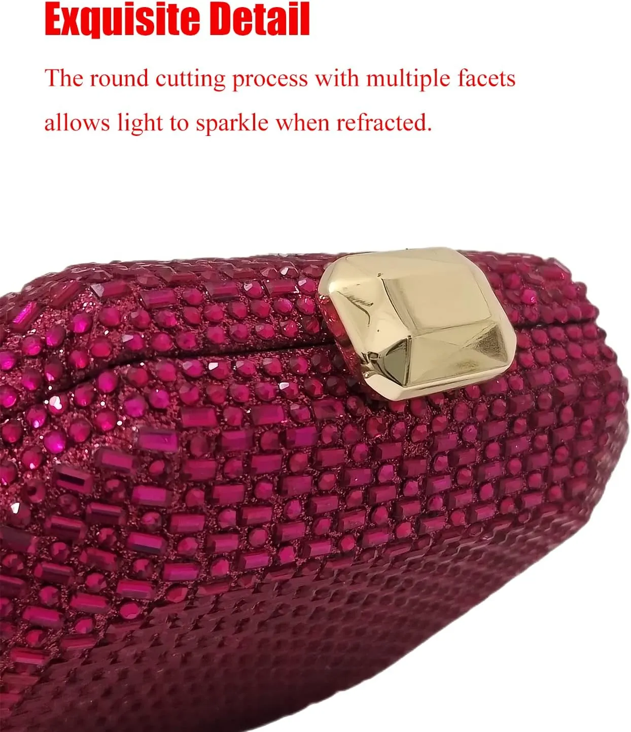Cute Crystal Box Clutch Mini Rhinestone Handbags For Women Party Wedding Evening Bag
