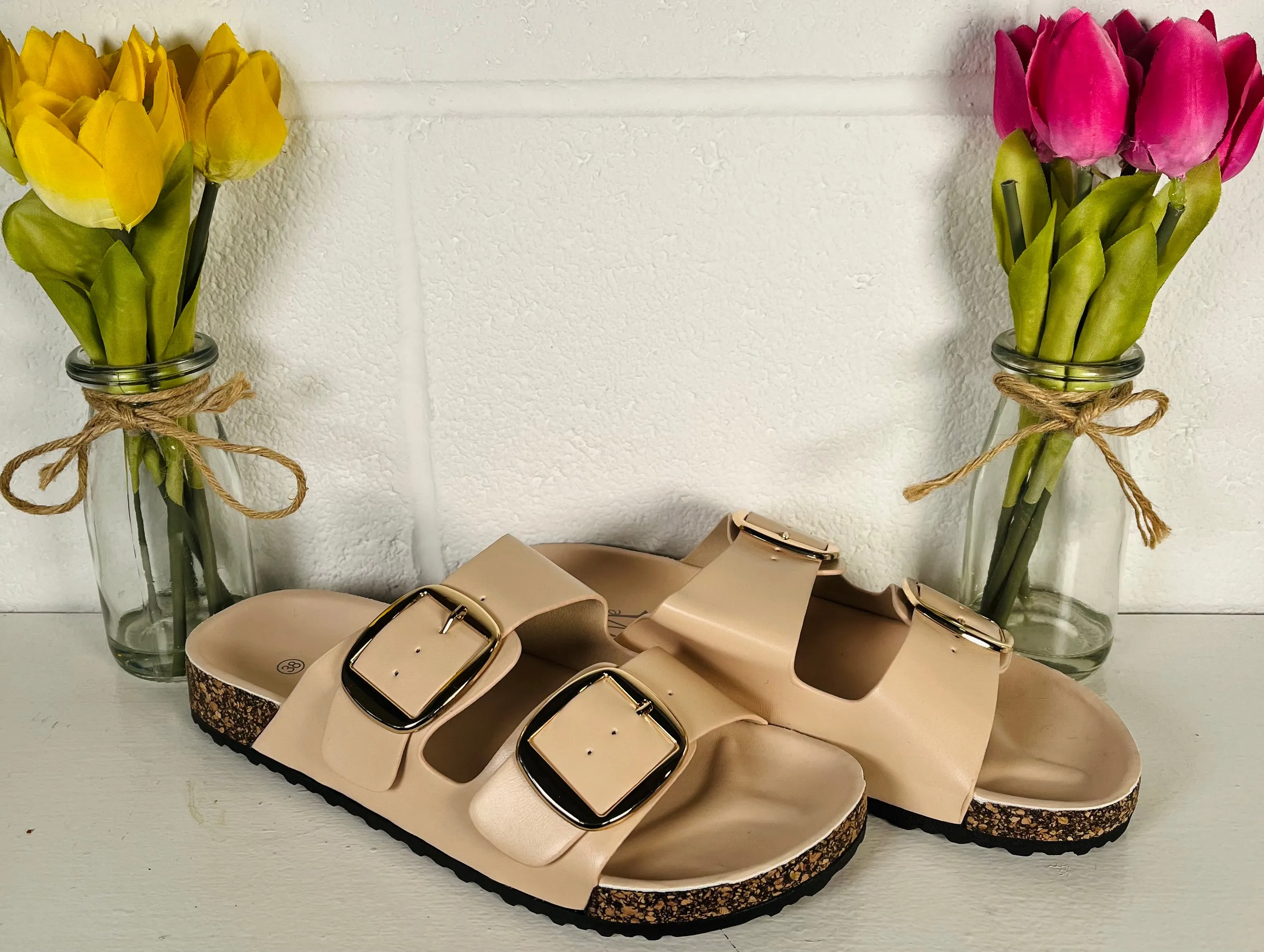 Destiny Summer Sliders - Natural