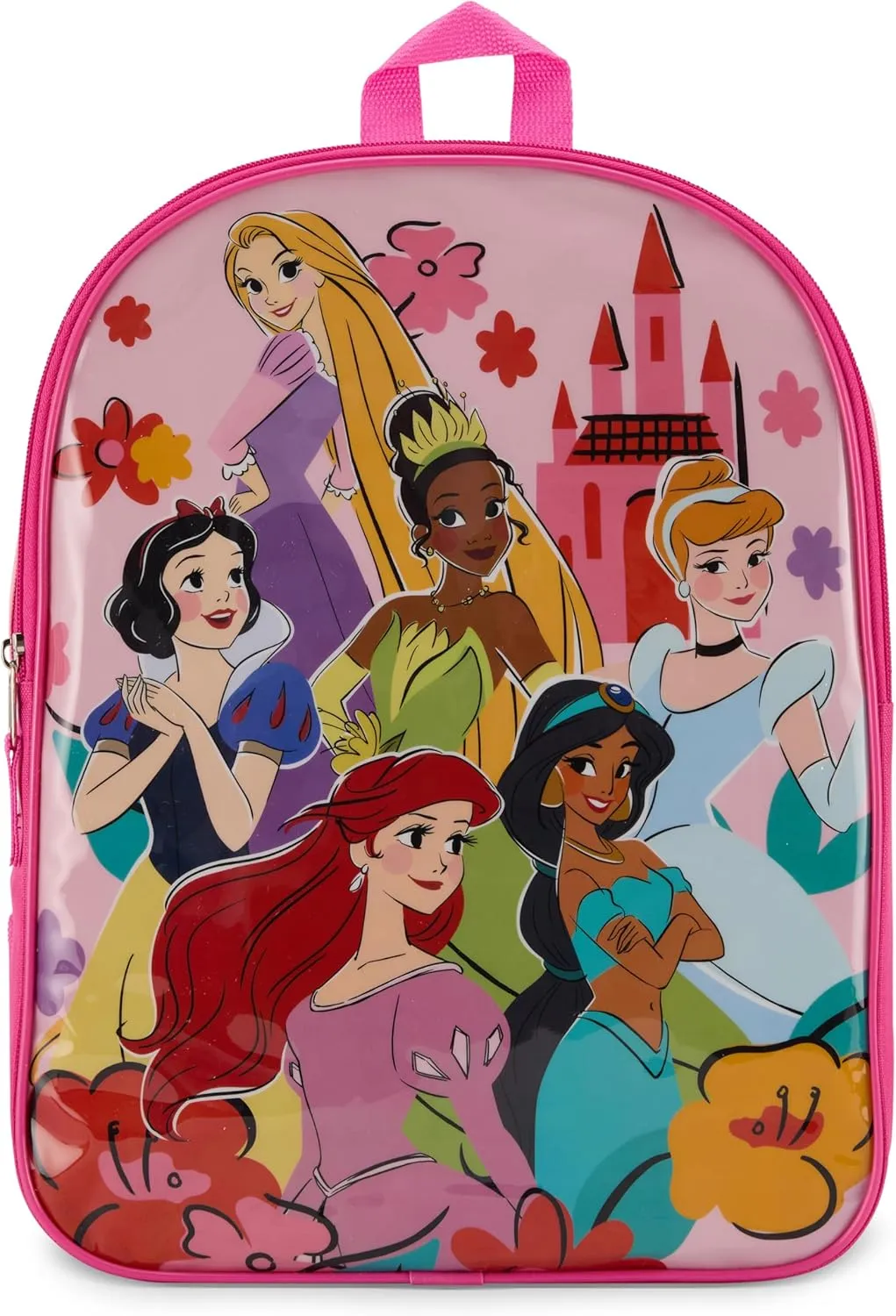 Disney Princess Backpack for Kids - Cute & Durable Kids Backpack for Girls with Padded Straps & Zip Compartment - Ideal Toddler Bookbag for School & Travel - 15