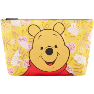 Disney Winnie the Pooh Women's Makeup Bag, Small Travel Cosmetic Zipper Pouch Organizer, Honey