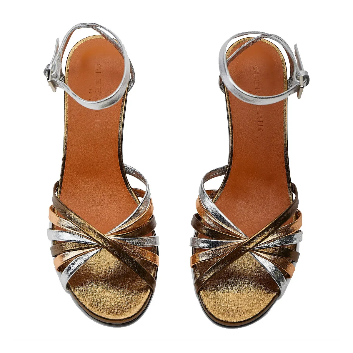 Dita Multistrap Plexi Wedge Sandals