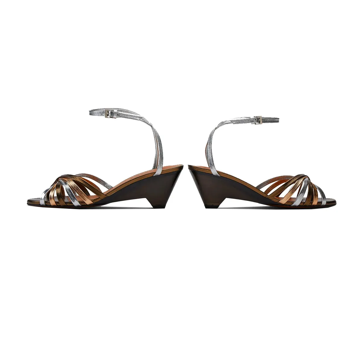 Dita Multistrap Plexi Wedge Sandals