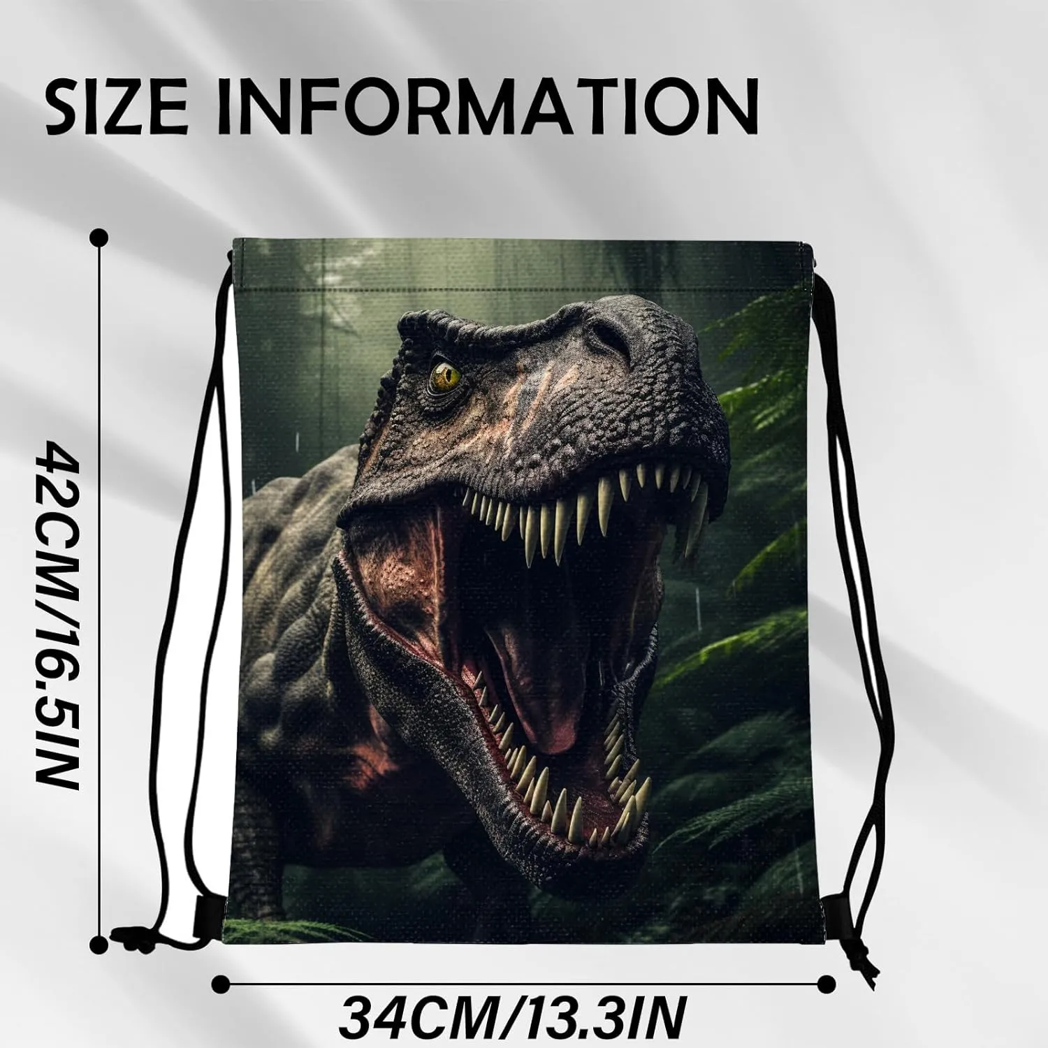 Drawstring Backpack for String Bag Waterproof Cute Sports Beach Swimming Travel (13"17")-Dragon