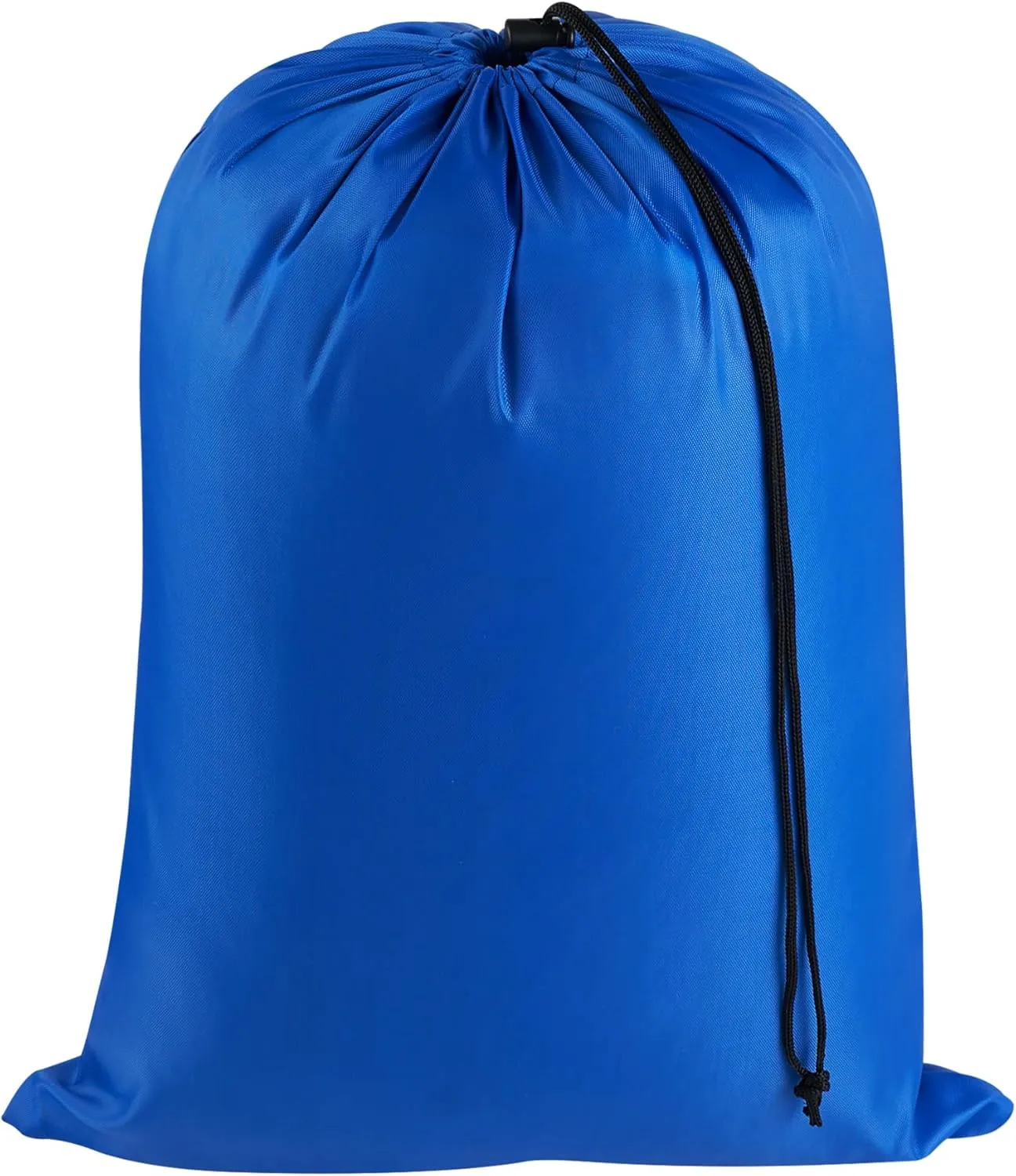 Drawstring Bag with Toggle - Nylon Cinch and Ditty Pouch (Blue, 12 x 16 Inch)