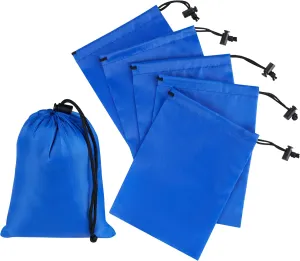 Drawstring Bag with Toggle - Nylon Cinch and Ditty Pouch (Blue, 5 x 7 Inch)