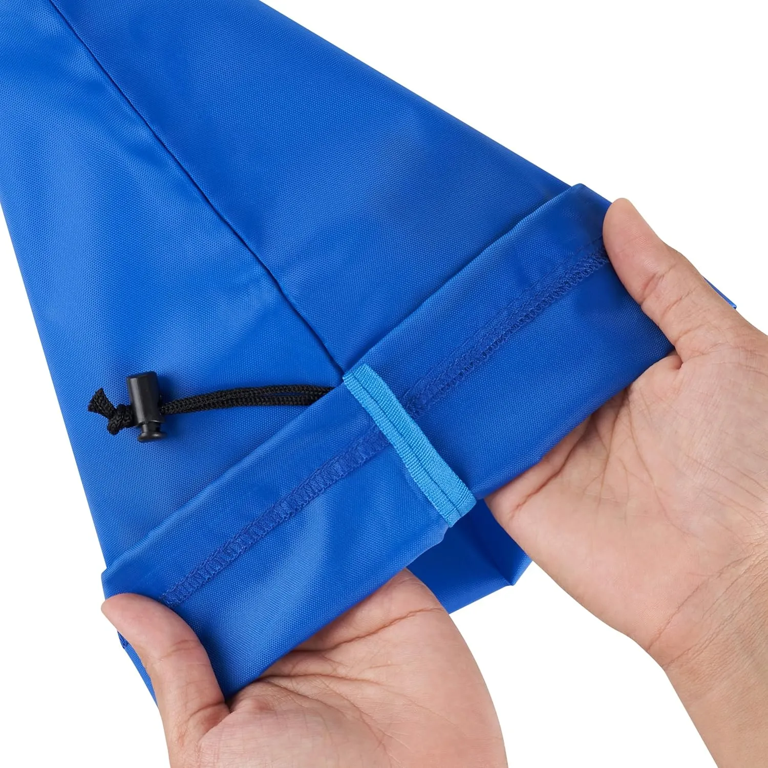 Drawstring Bag with Toggle - Nylon Cinch and Ditty Pouch (Blue, 5 x 7 Inch)