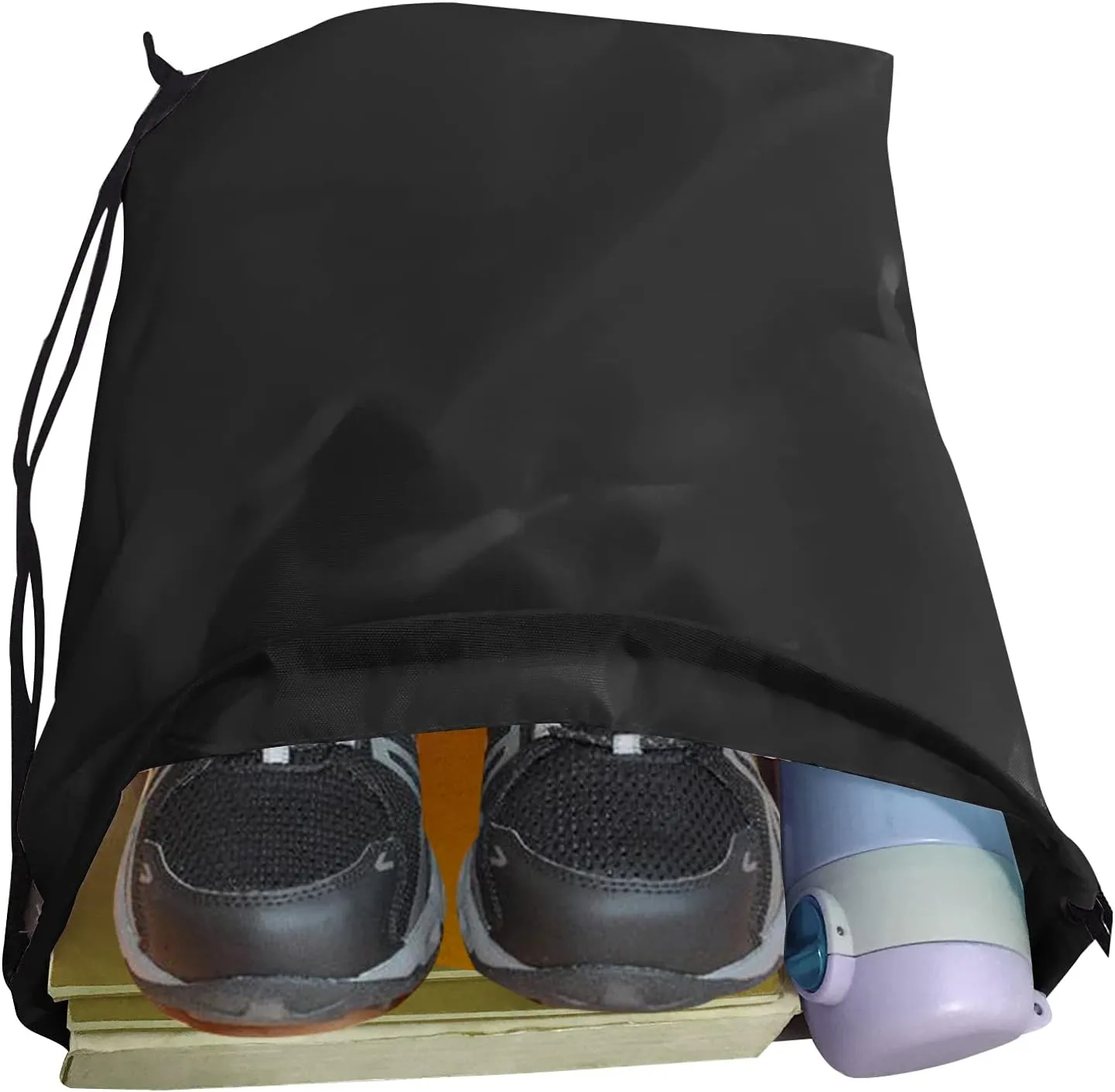 Drawstring Bags Bulk 14 Pcs Drawstring Backpack Bulk Cinch Bag Sackpack for Men Women Gym (Black)