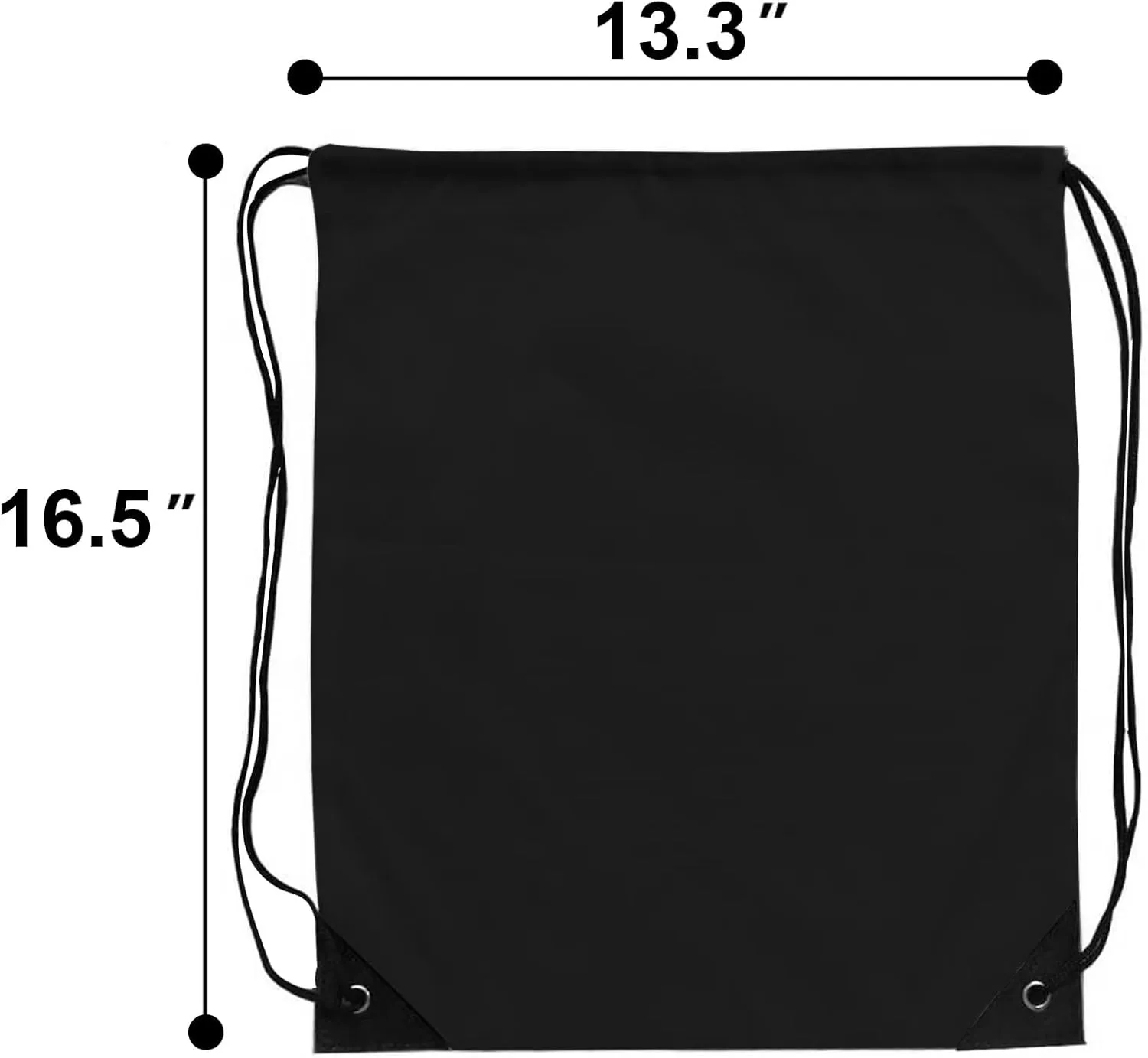 Drawstring Bags Bulk 14 Pcs Drawstring Backpack Bulk Cinch Bag Sackpack for Men Women Gym (Black)