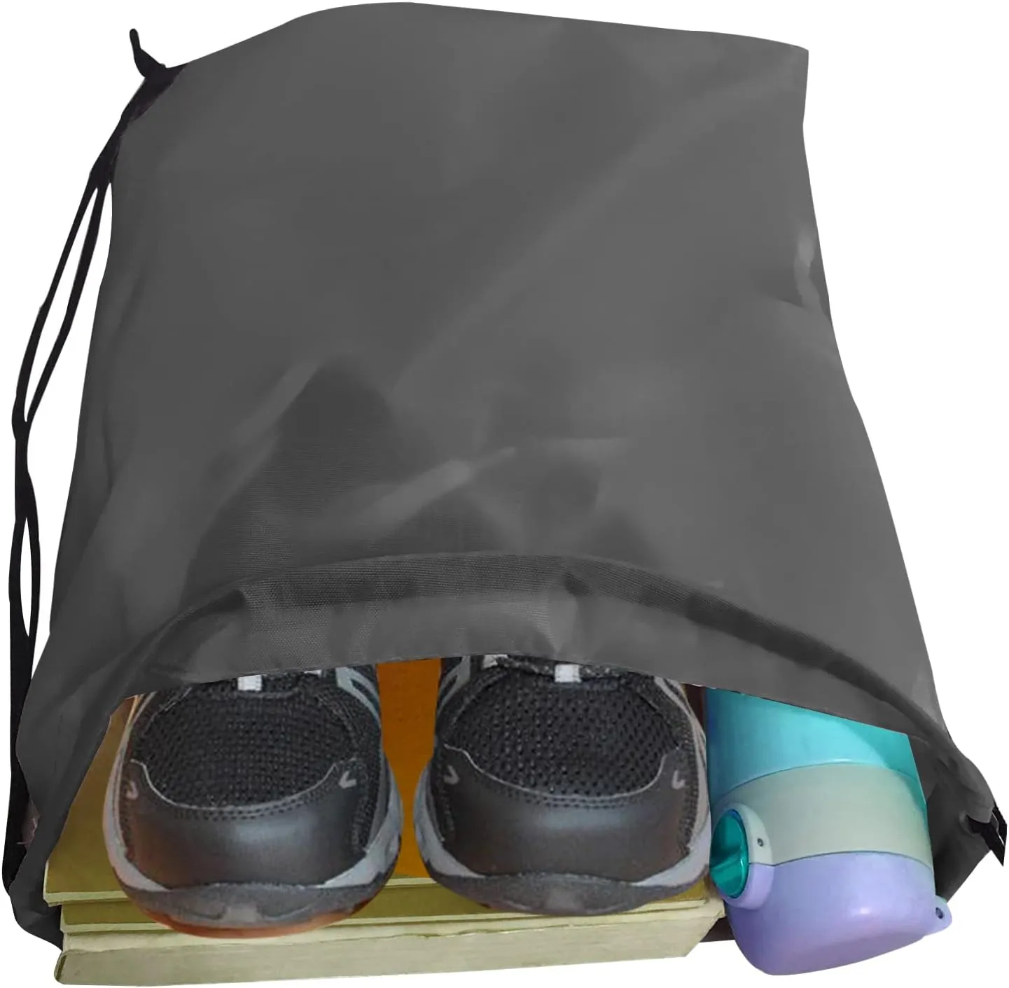 Drawstring Bags Bulk 14 Pcs Drawstring Backpack Bulk Cinch Bag Sackpack for Men Women Gym (Gray)