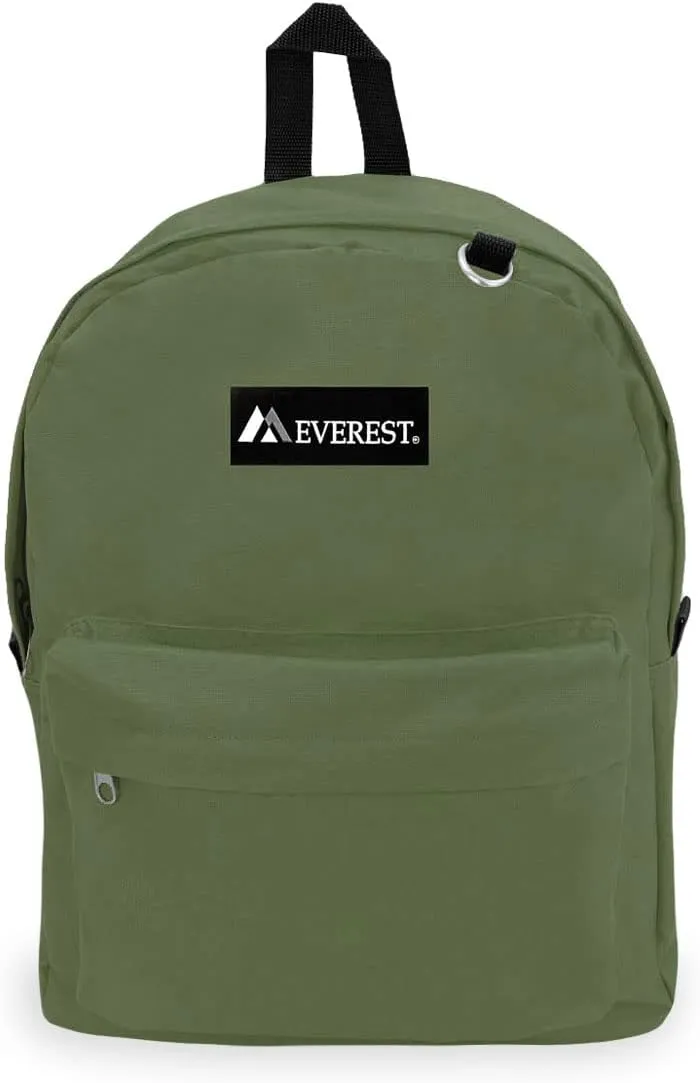 Everest Classic Backpack, Olive, One Size
