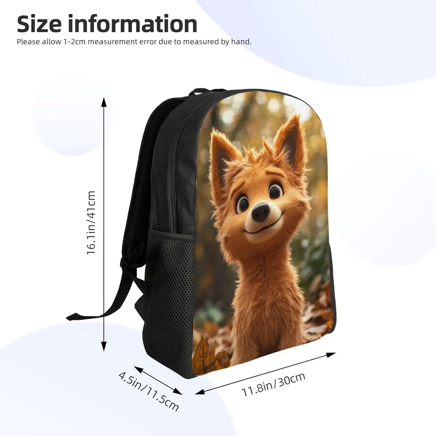 Fallen Leaves Puppy Backpack Waterproof Anti Theft Durable Light Laptop Bag Backpacks For Women Men Travel Gym Backpack
